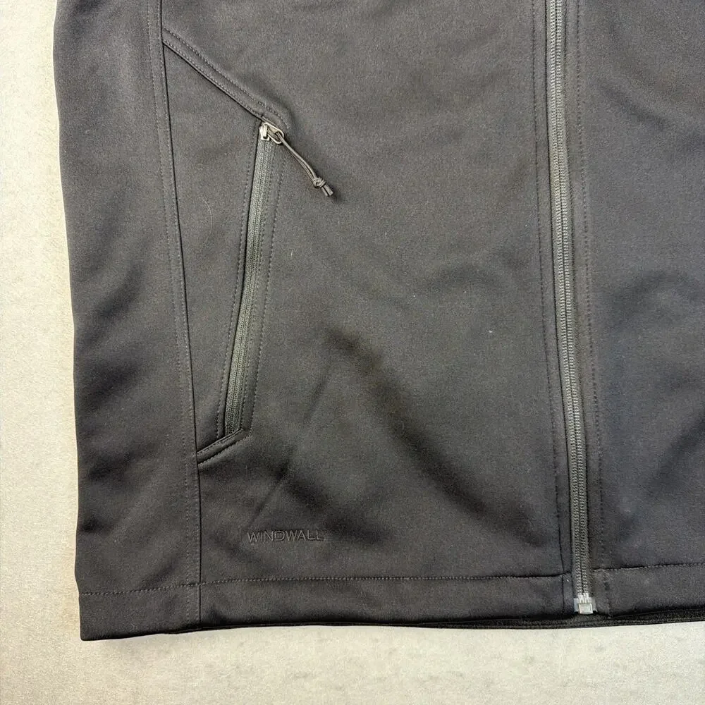 The North Face Black Men’s Full Zip Soft Shell Windwall Vest Size Large